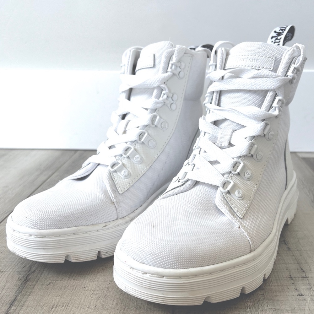 Dr. Martens Combs Boot - White, Women's 9